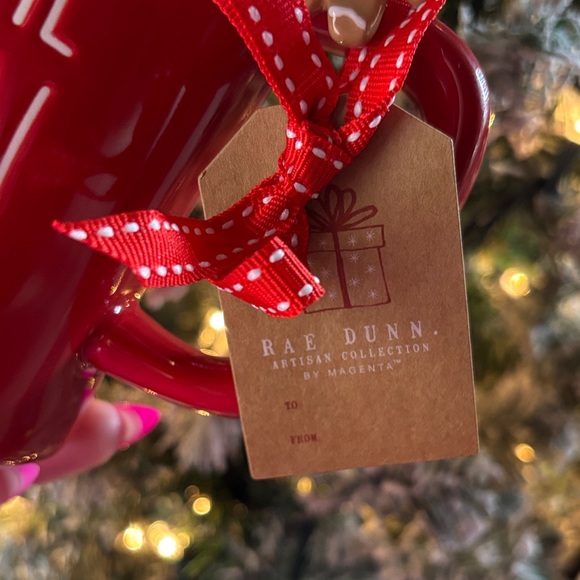 Rae Dunn Tis The Season Christmas Mug Red Gingerbread Man NWT - Picture 2 of 5